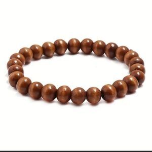 Beaded bracelet men's brown New b27